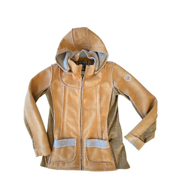 NWT Kuhl Large Dani Sherpa Lined Jacket MSRP$299 Tan NEW - Picture 3 of 13